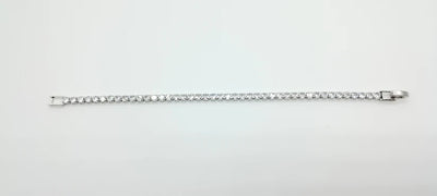 Bracciale di zirconi crystal con rodiatura color argento