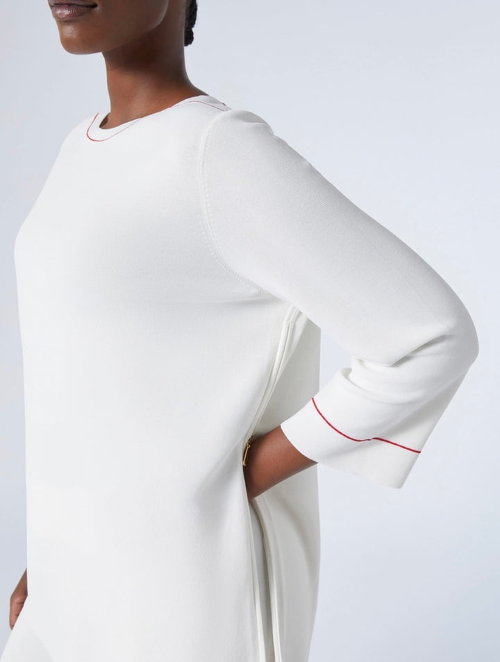 VOYAGE - VISCOSA COMFORT LINEA DRITTA SCOLLO A BARCHETTA MANICHE LUNGHE SPACCO CON ZIP AL FIANCO PROFILI RIFINITI DA RIGA A