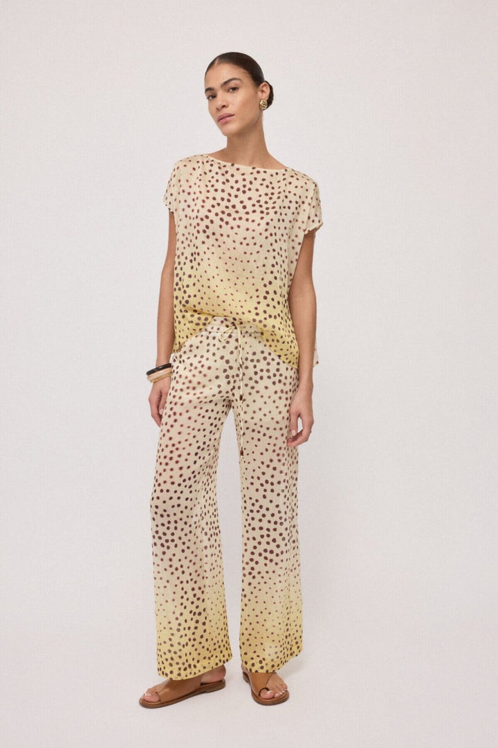 OTTO D’AME - PANTALONI PALAZZO CON ELASTICO