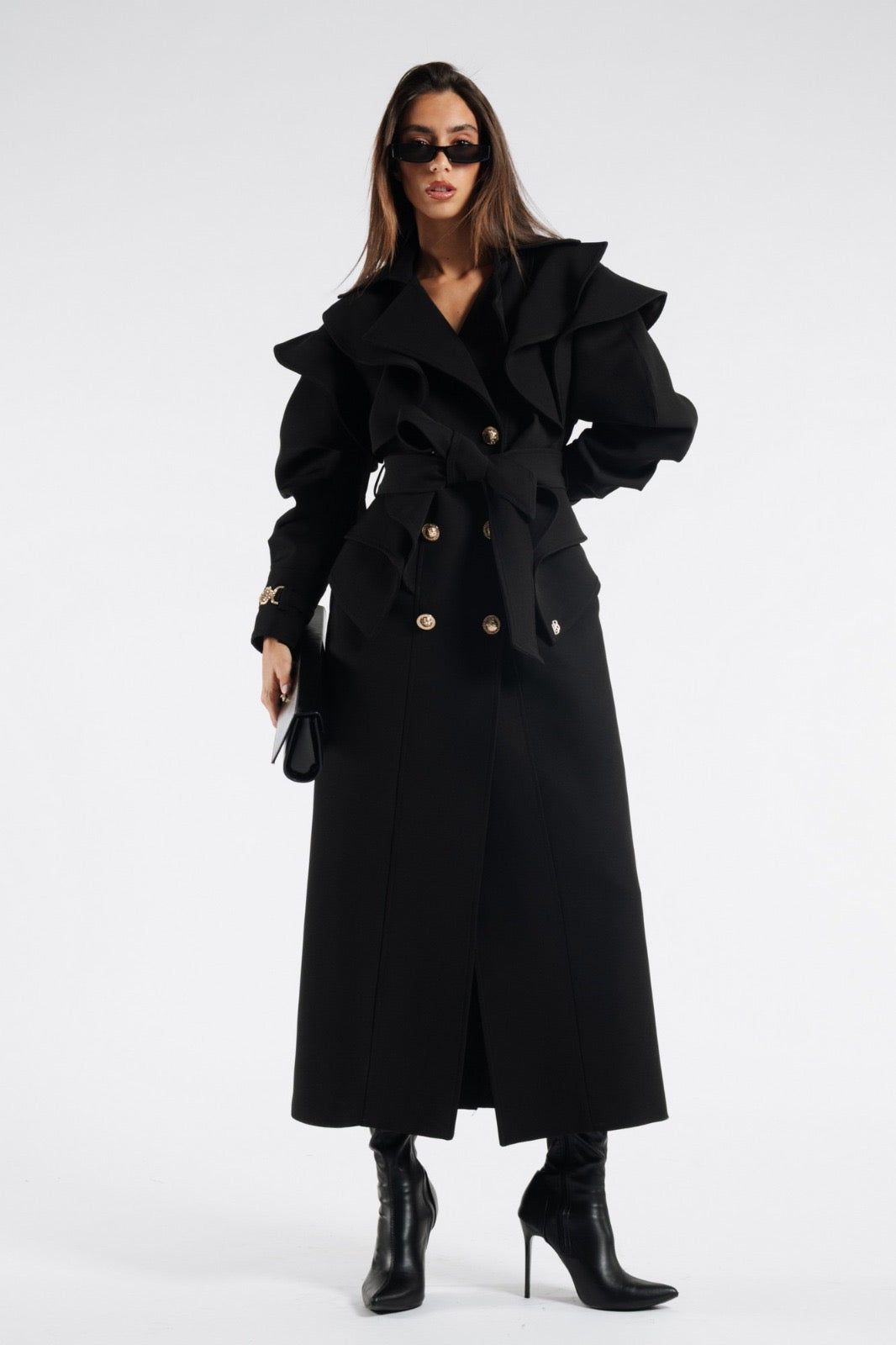 BABYLON - CAPPOTTO TRENCH CON DETTAGLI VOLANT