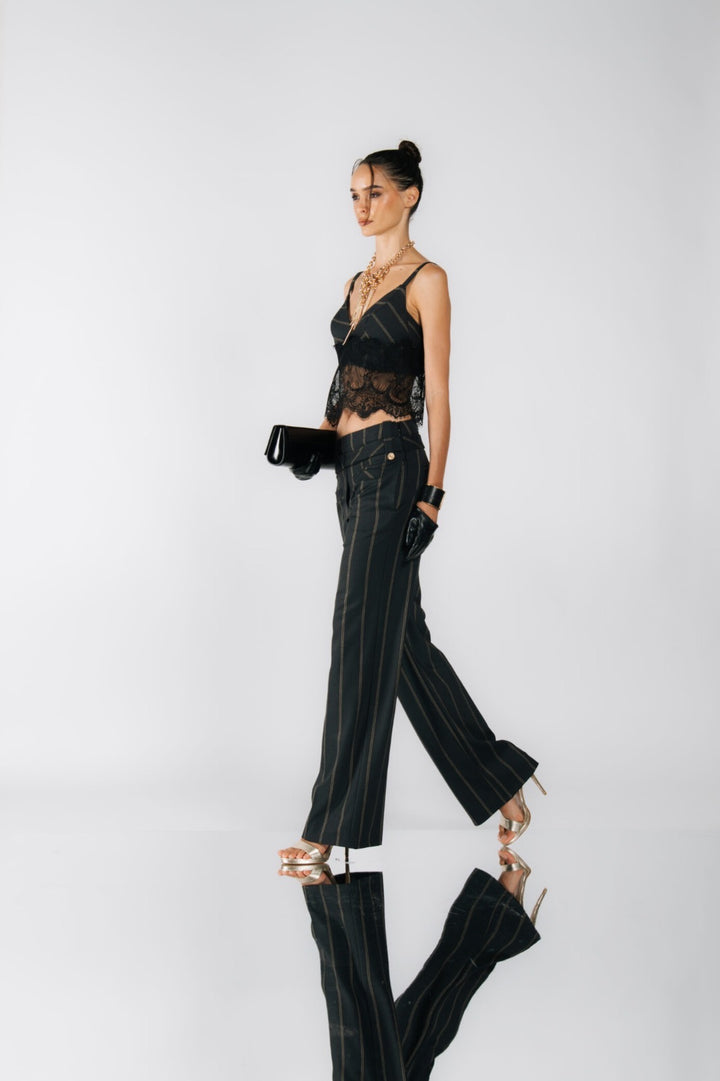 BABYLON - PANTALONI GESSATI SLIM-FIT