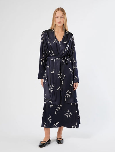 SPOLVERINO IN RASO DÉVORÉ - BLU