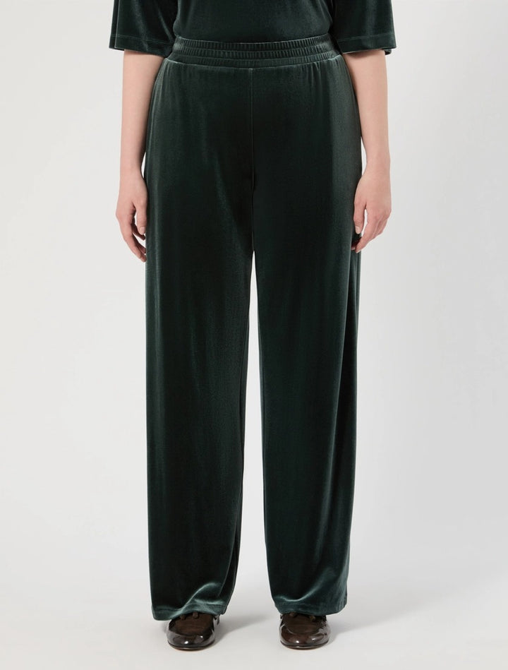 PERSONA - PANTALONI WIDE LEG IN JERSEY DI VELLUTO