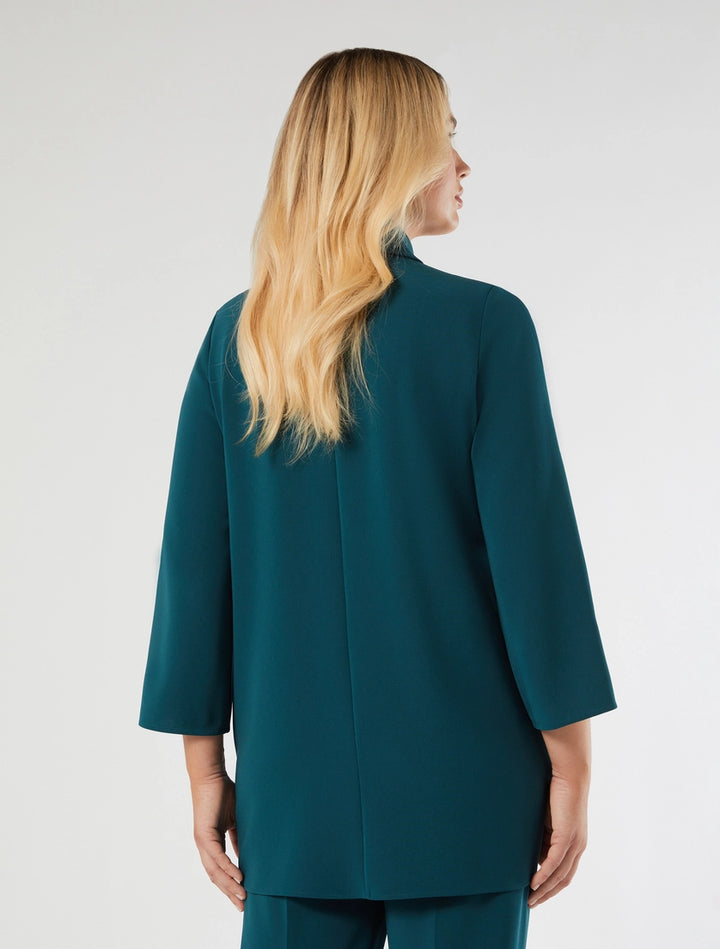 MARINA RINALDI - CASACCA IN CADY CON STRASS - VERDE SMERALDO