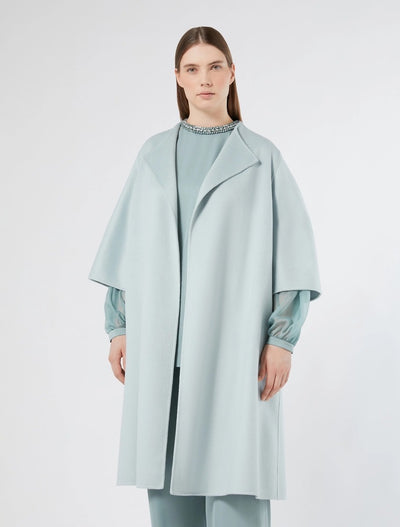 CAPPOTTO IN DOUBLE DI LANA - VERDE PASTELLO