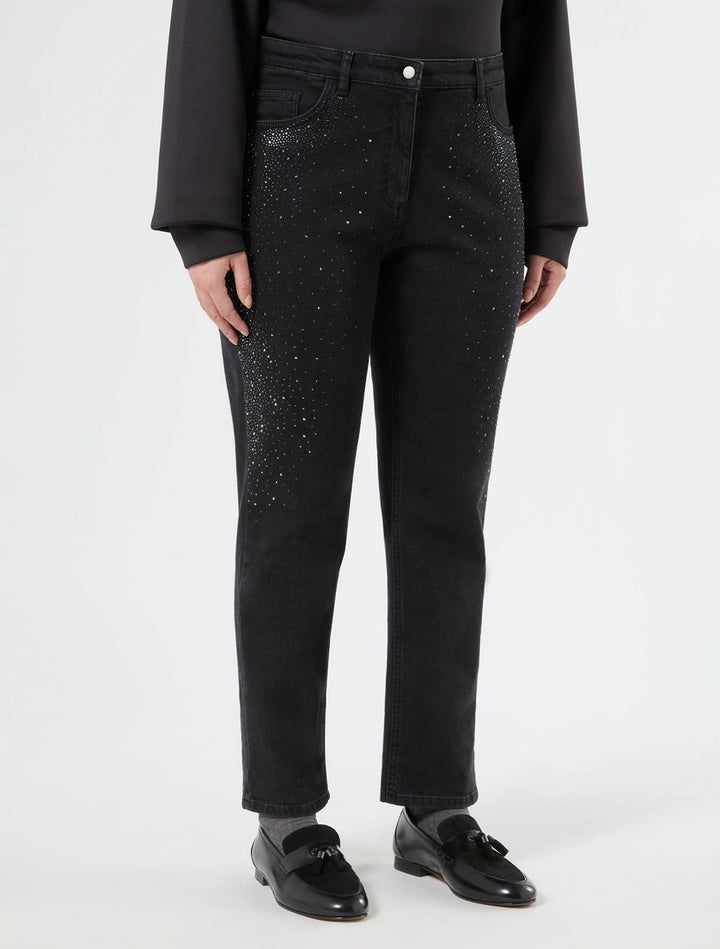 PERSONA - JEANS IN DENIM CON STRASS