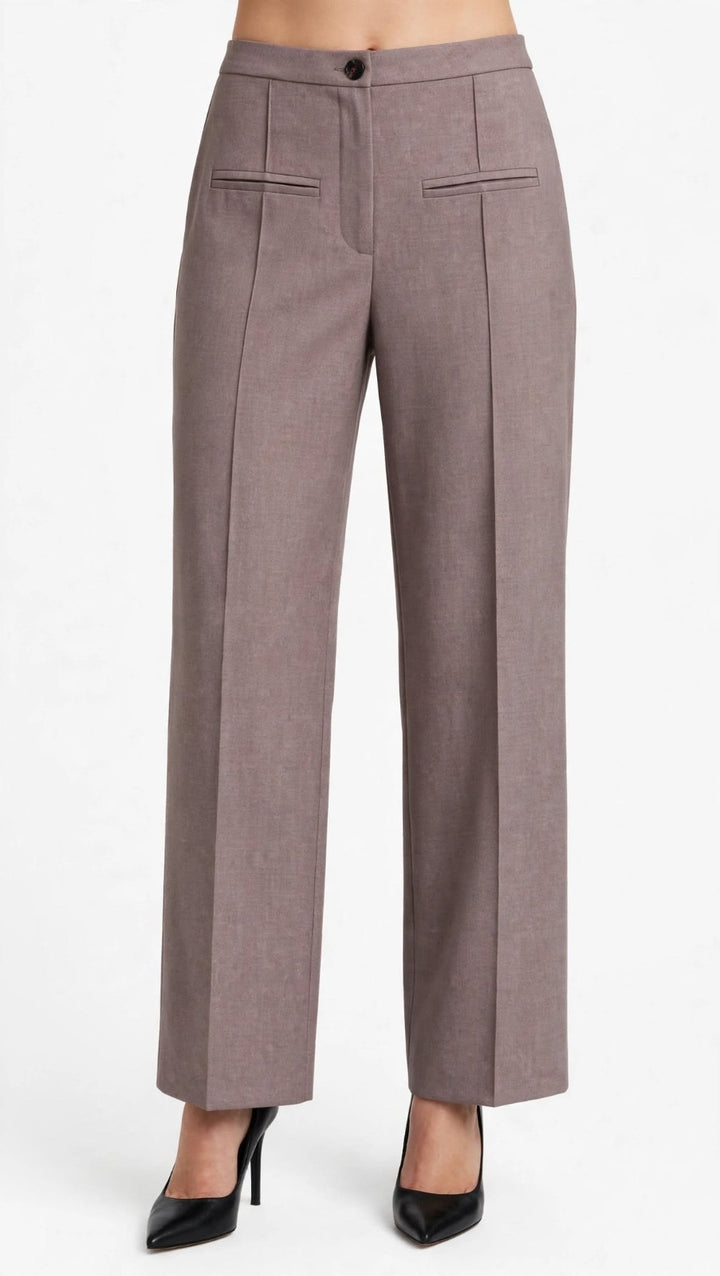 MIRELLA MATTEINI - PANTALONI DRITTI CON NERVATURE