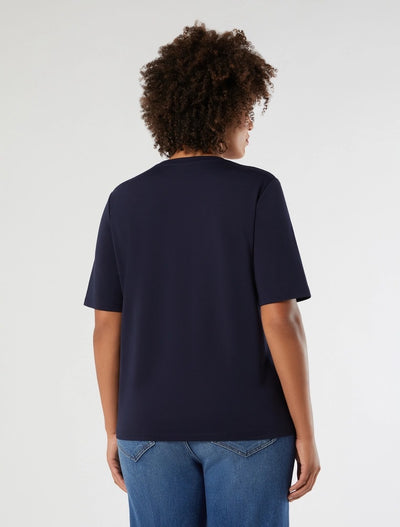 T-SHIRT IN JERSEY - BLU MARINO