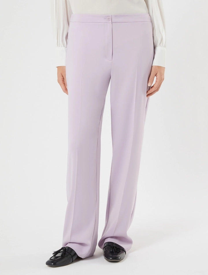 PERSONA - PANTALONI DRITTI IN CADY FLUIDO - LAVANDA