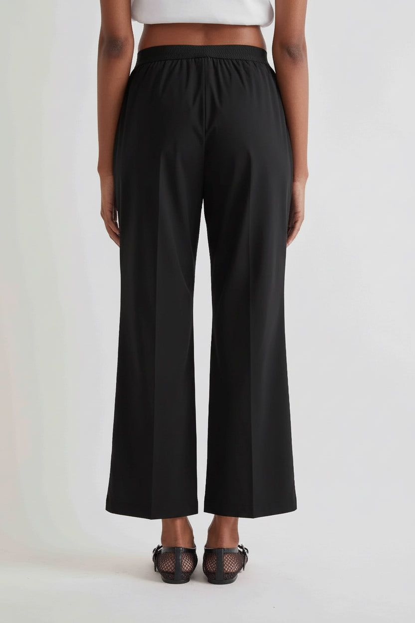 MEIMEI J - PANTALONE ALLA CAVIGLIA CON ELASTICO IN VITA 100% COTONE