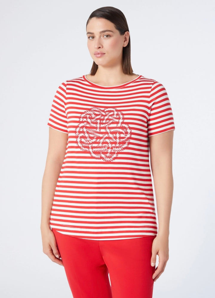 VOYAGE - JERSEY DI VISCOSA STRETCH LINEA SEMIADERENTE SCOLLO A BARCHETTA MANICHE CORTE
