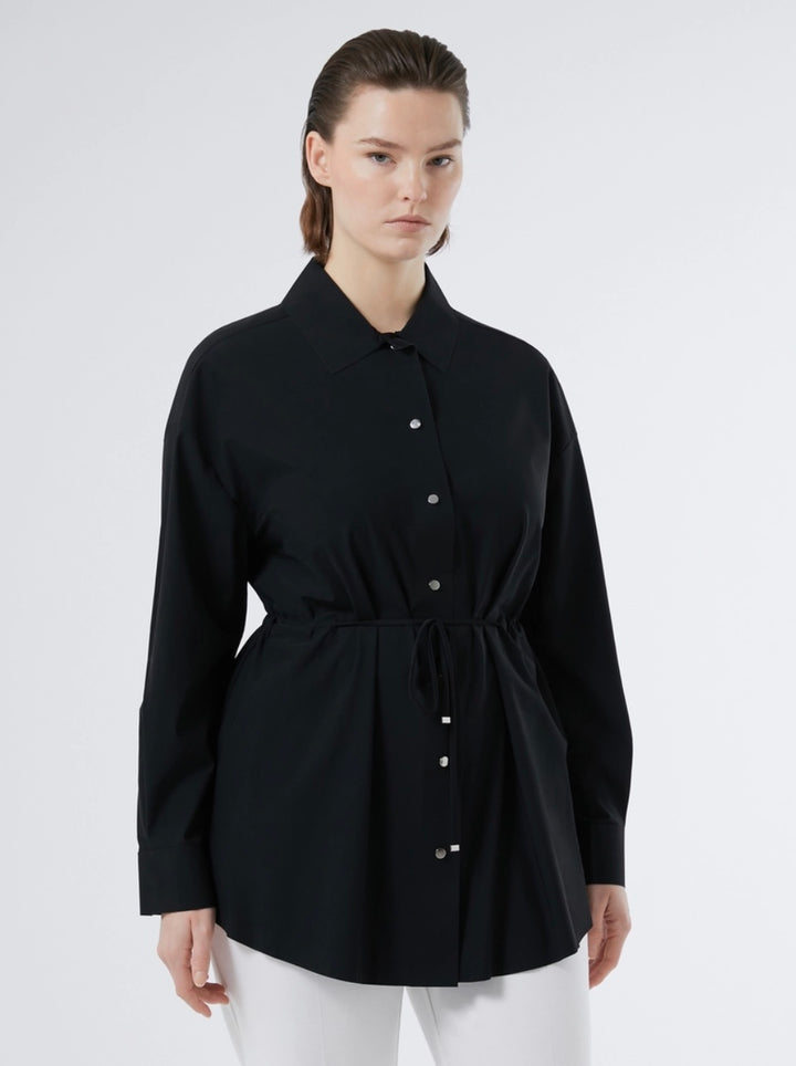 PERSONA - CAMICIA CHIUSURA CON BOTTONI A PRESSIONE MANICHE LUNGHE POLSI CON BOTTONI DETTAGLI CON TERMOSALDATURA COULISSE IN VITA