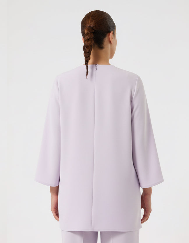 MARINA RINALDI - CASACCA IN CADY CON RICAMO - LAVANDA