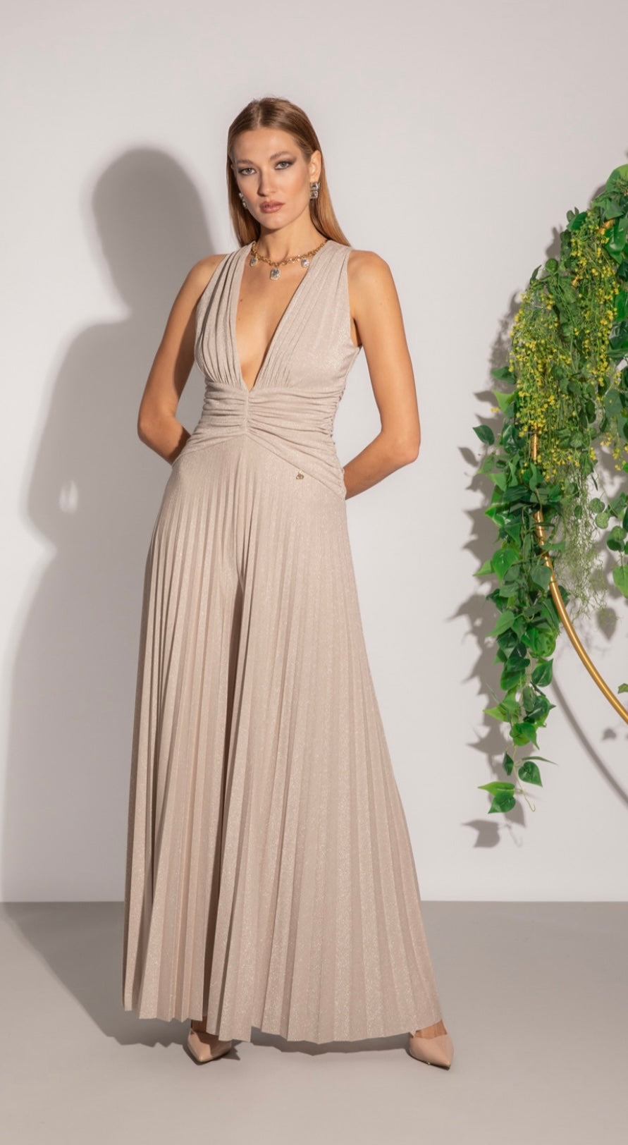 DIVEDIVINE - TUTA IN LUREX PLIESSETTATA