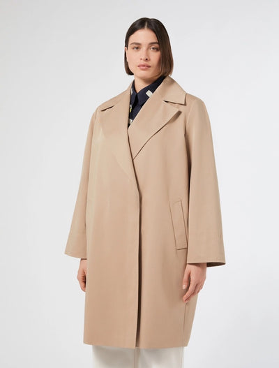 TRENCH IN FAILLE DI COTONE - NOCCIOLA