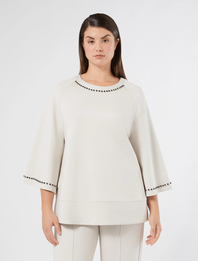 FELPA IN JERSEY - GHIACCIO