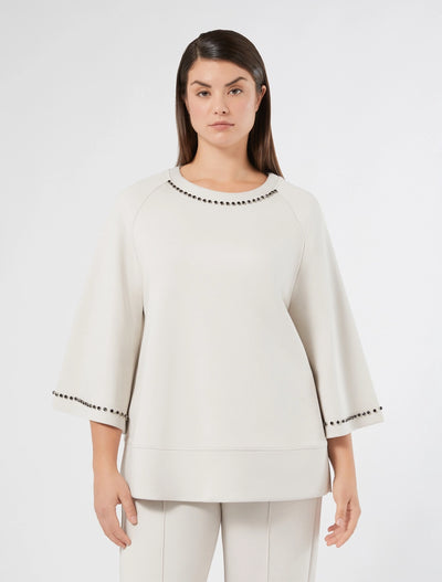 FELPA IN JERSEY - GHIACCIO