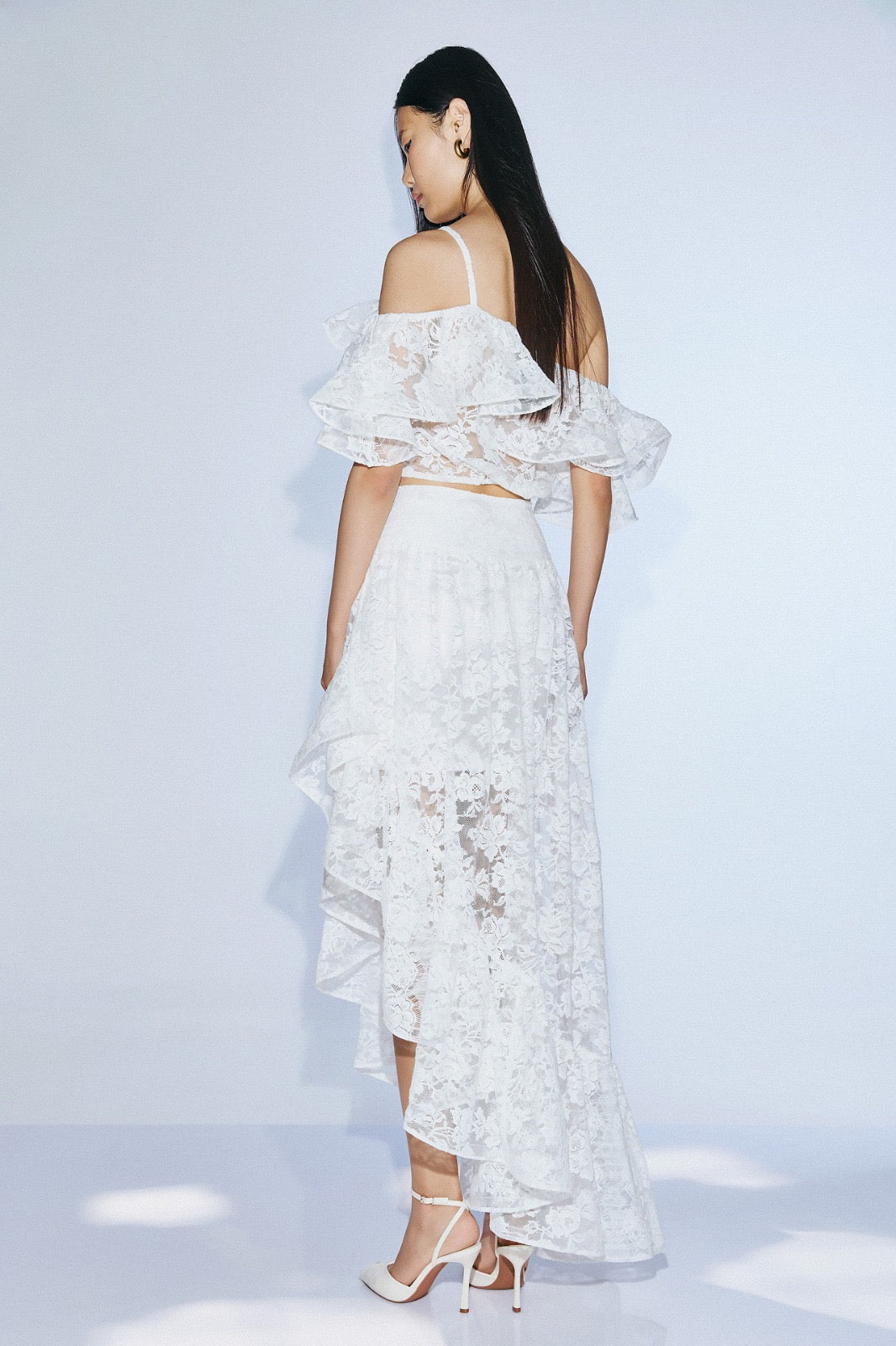 TWINS - GONNA LUNGA IN PIZZO ASIMMETRICA