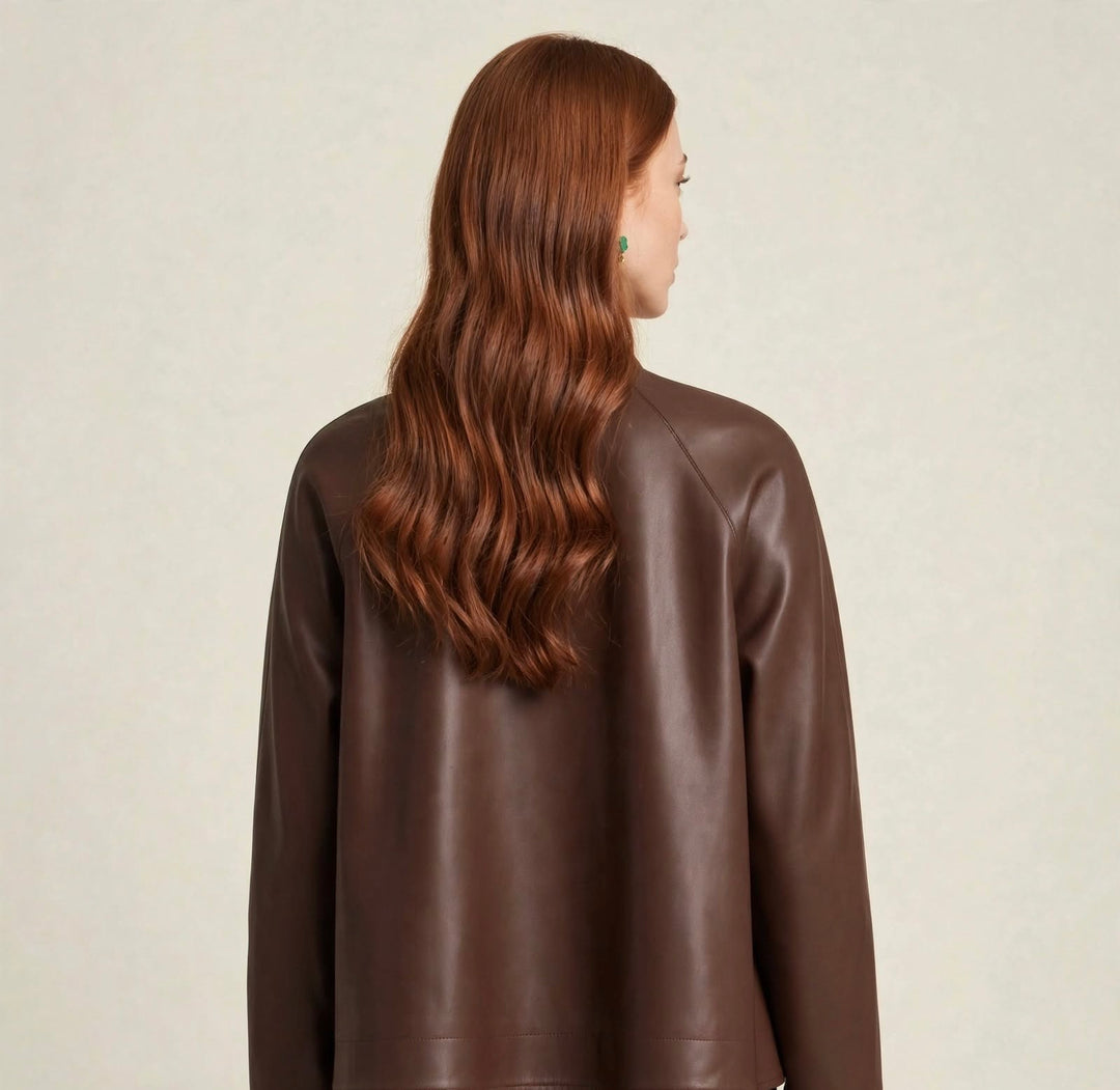 JIJIL - GIACCA IN ECOPELLE CON ZIP FRONTALE