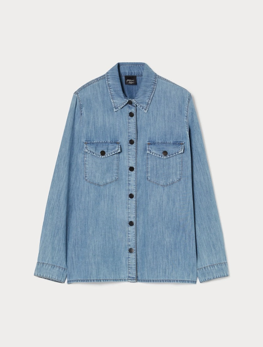PERSONA - CAMICIA DI JEANS DAL TAGLIO CLASSICO