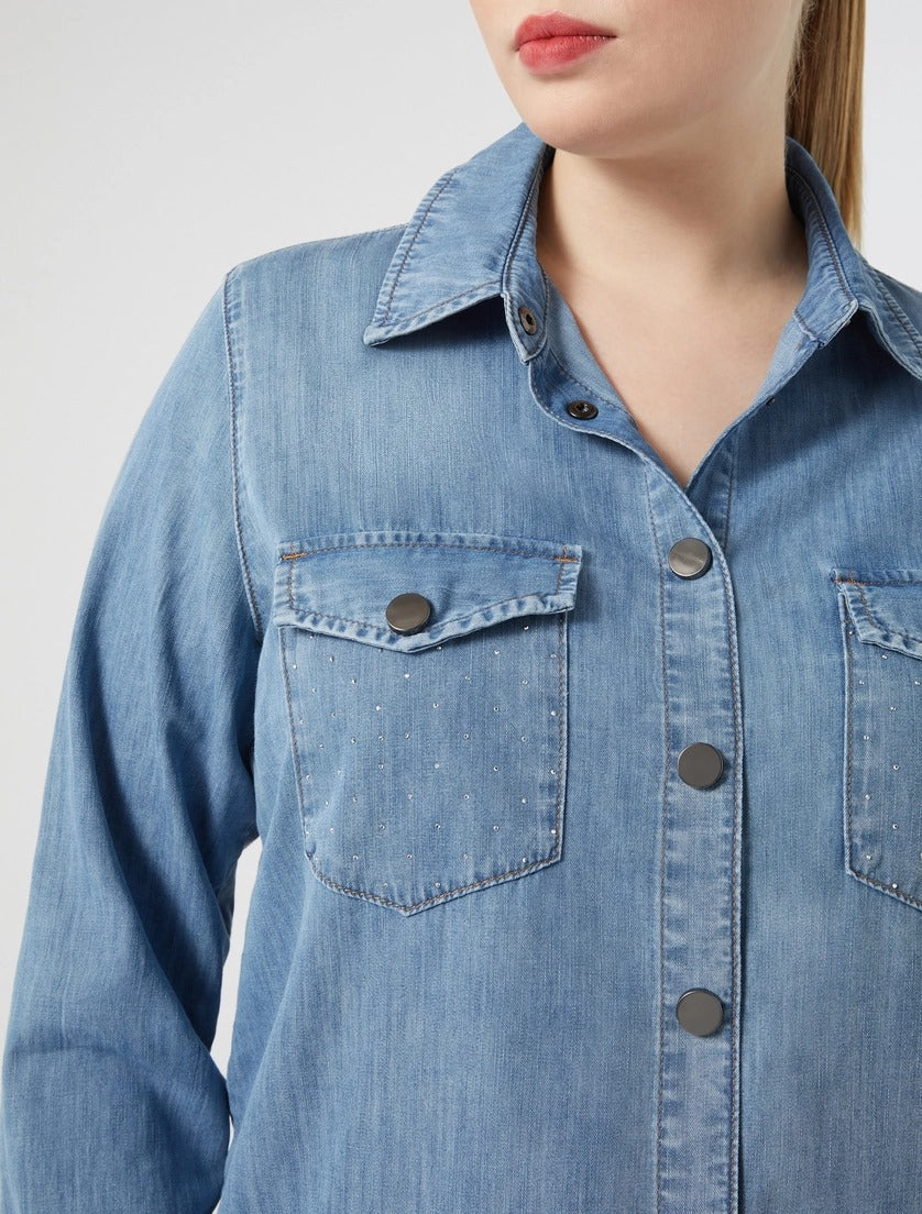 PERSONA - CAMICIA DI JEANS DAL TAGLIO CLASSICO