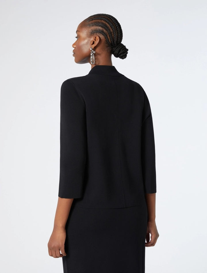 MARINA RINALDI - CARDIGAN MODELLO CAMICIA CON BOTTONI GIOIELLO CHE AGGIUNGONO UN TOCCO DI LUSSO E RAFFINATEZZA E CATTURANO LA LUCE