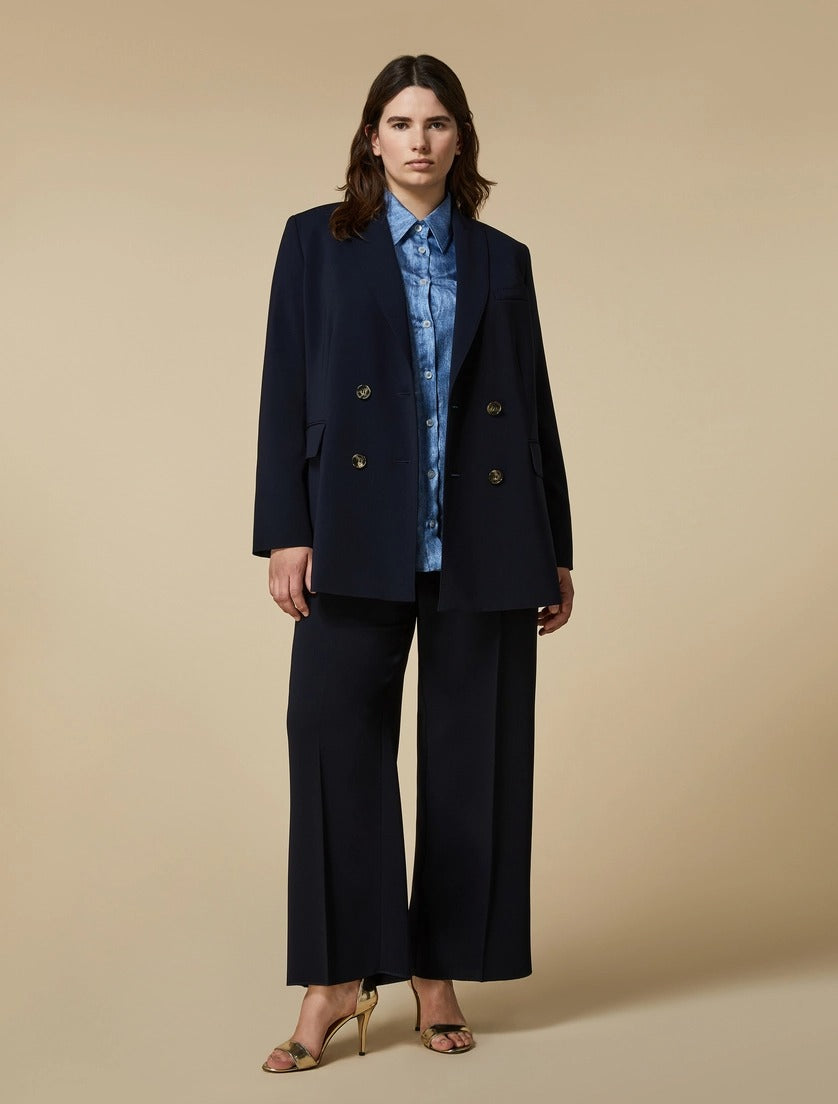 MARINA RINALDI - GIACCA BLAZER DOPPIOPETTO IN CADY