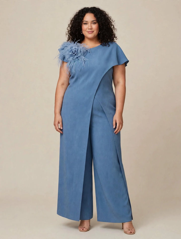 MARIA COCA - COMPLETO COMPOSTO DA PANTALONE GAMBA DRITTA E TUNICA LUNGA ASIMMETRICA.