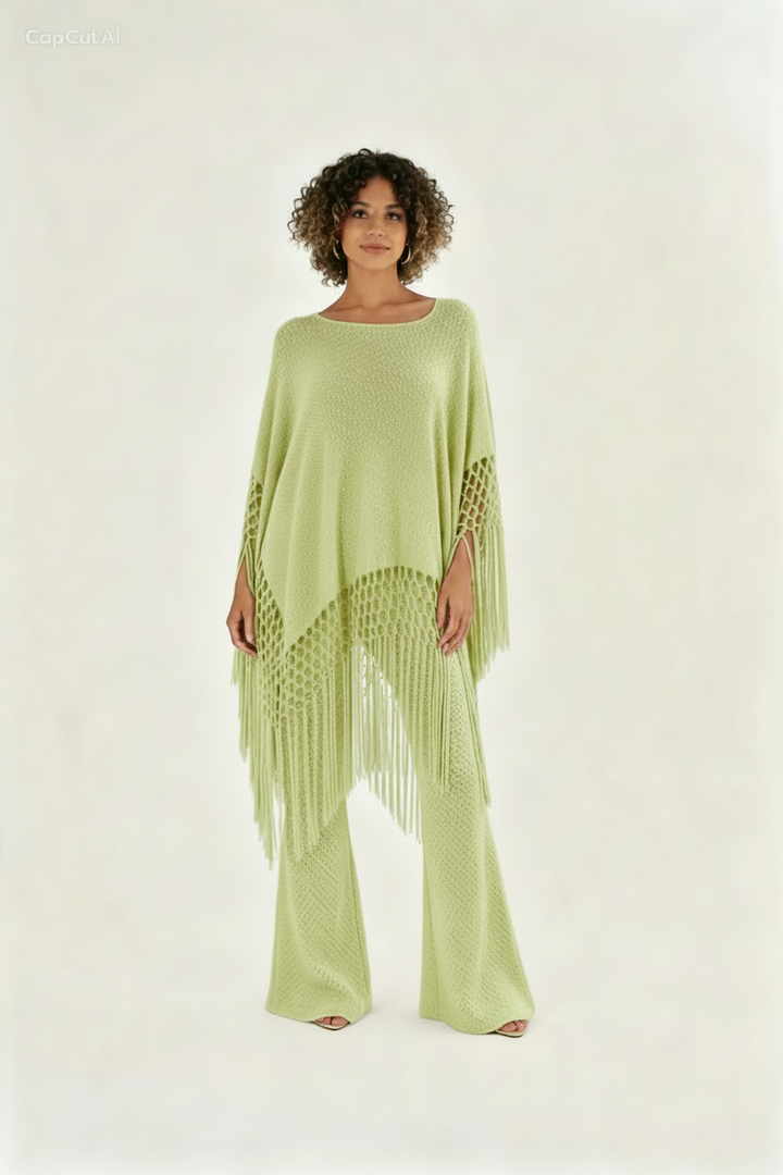 PHO FIRENZE - PANTALONE A PALAZZO DA ABBINARE AL PONCHO
