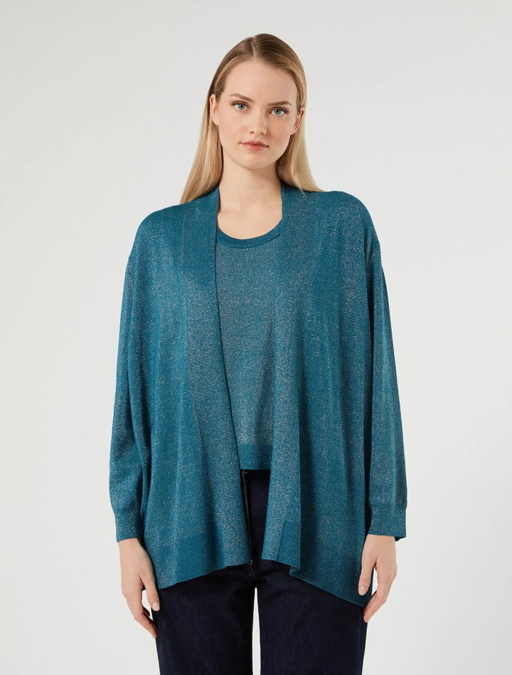 PERSONA - CARDIGAN E TOP IN VISCOSA CON LUREX