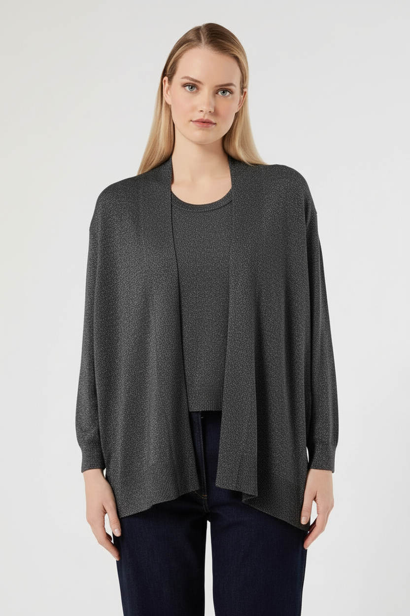 PERSONA - CARDIGAN E TOP IN VISCOSA CON LUREX