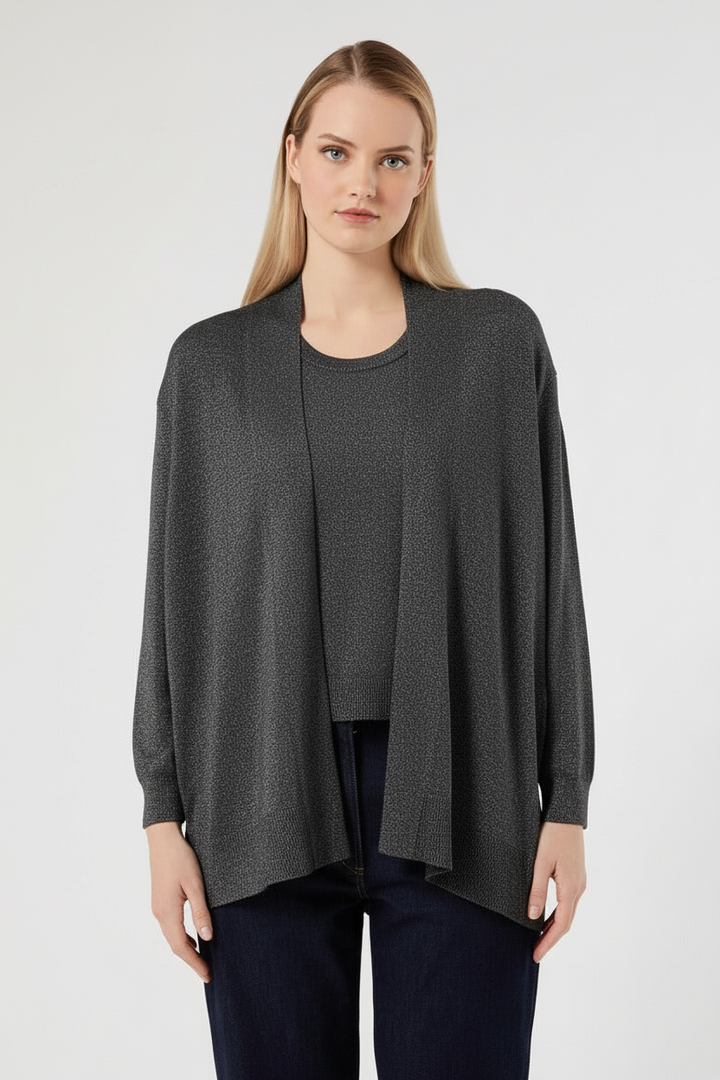 PERSONA - CARDIGAN E TOP IN VISCOSA CON LUREX