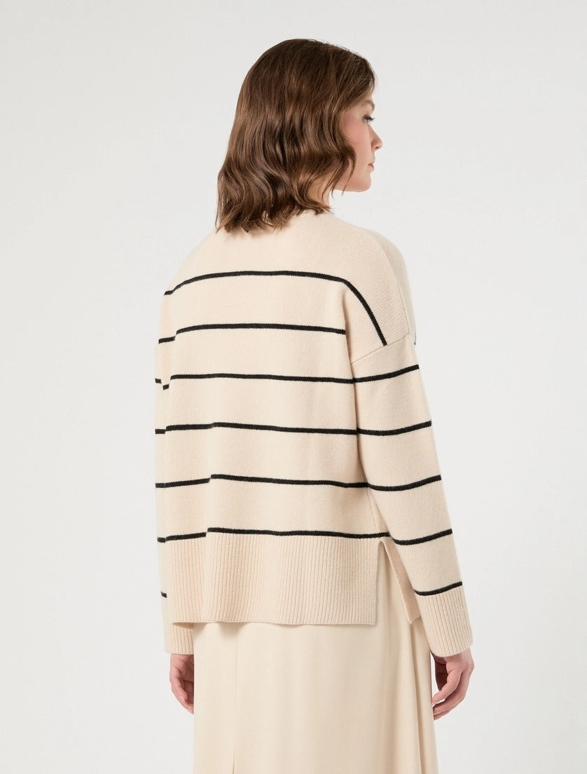 PERSONA - MAGLIA IN PURA LANA CARDATA, DALLA LINEA BOXY