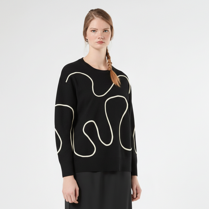 PERSONA - MAGLIA IN MISTO LANA CON RICAMO
