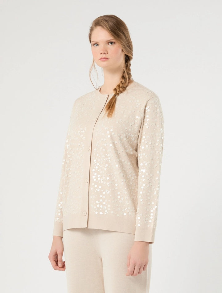 PERSONA - CARDIGAN E CANOTTA IN VISCOSA - ALBINO