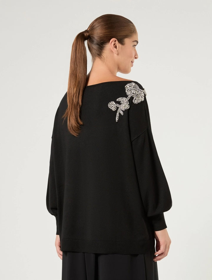 MARINA RINALDI - MAGLIA IN VISCOSA MANO CALDA, DALLA LINEA OVER