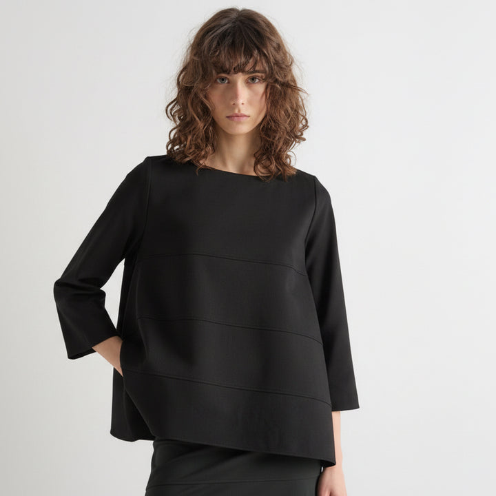 MEIMEI J - BLUSA IN TESSUTO STRUTTURATO CON CUCITURE A RILIEVO