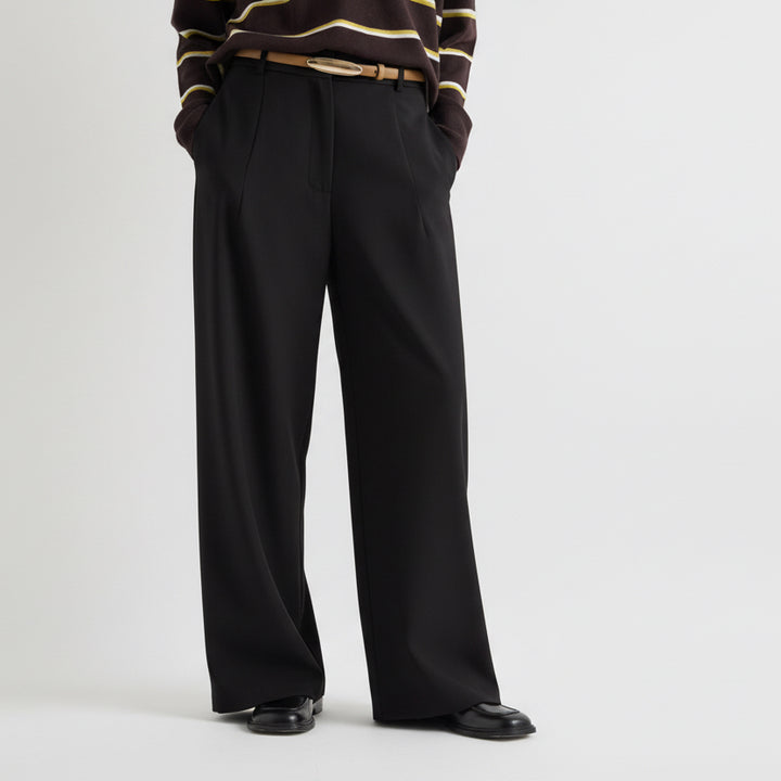MEIMEI J - PANTALONE WIDE LEG CON PINCE