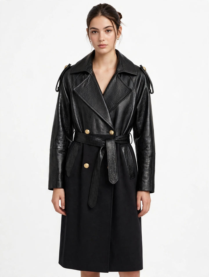 VICTORIA RIVERA - TRENCH IN VERA PELLE