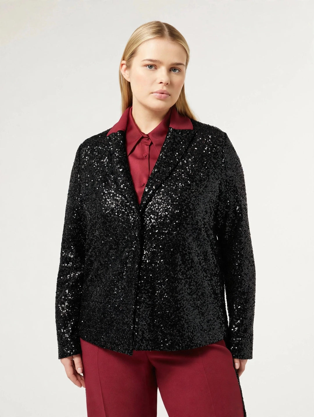 PERSONA - BLAZER IN TESSUTO TECNICO E PAILLETTES