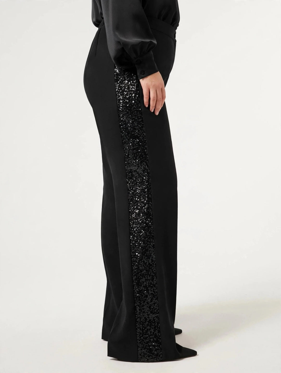 PERSONA - PANTALONI IN CRÊPE ENVERS SATIN