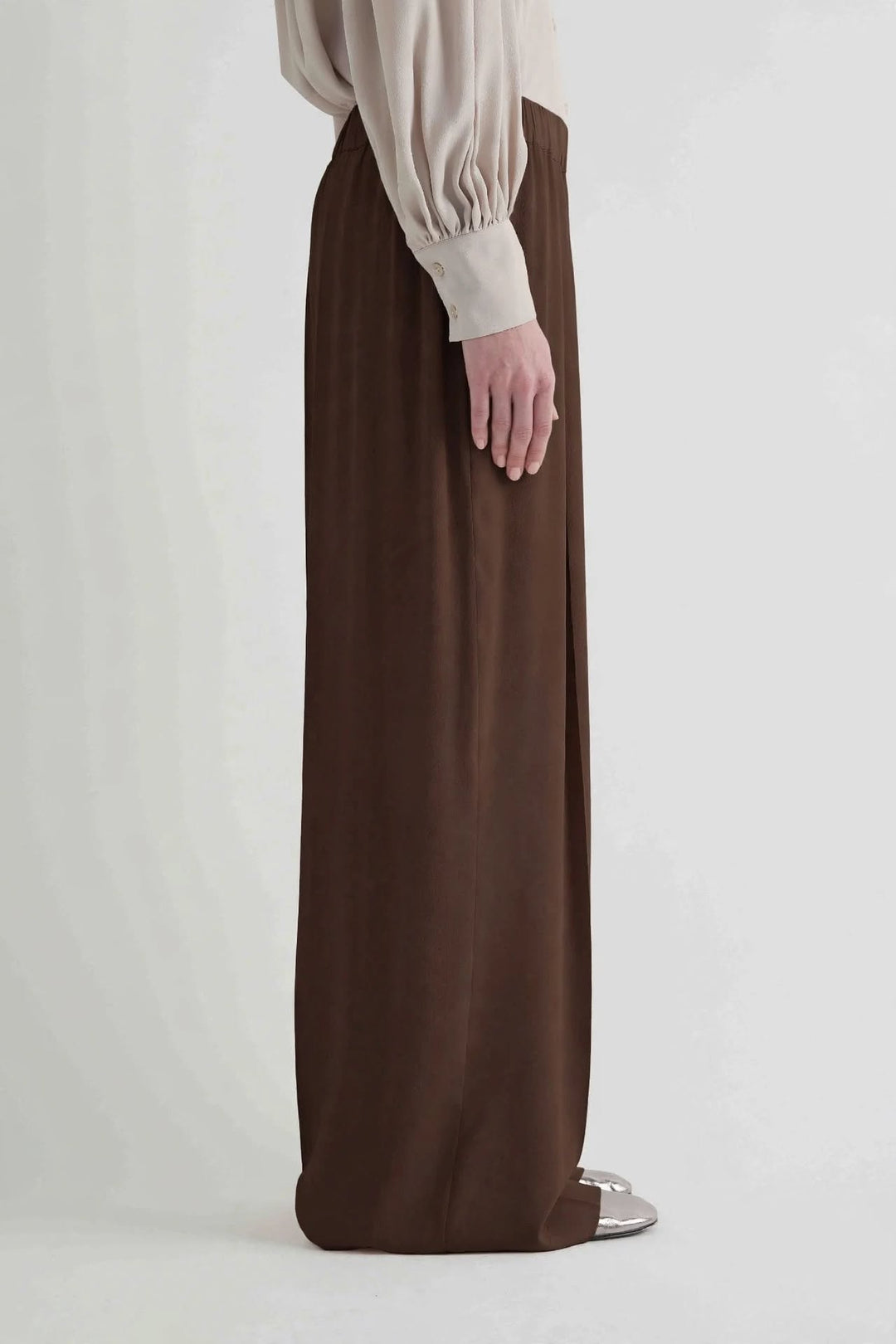 MEIMEI J - PANTALONE DI LINEA MORBIDA-DISPONIBILE MARRONE