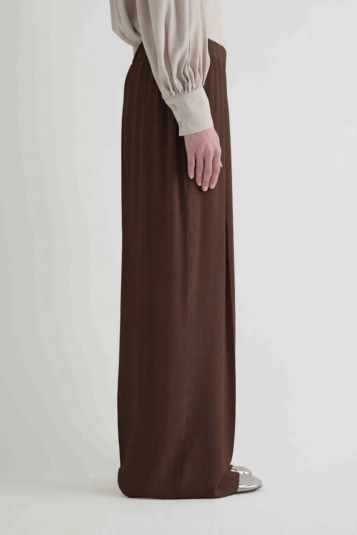 MEIMEI J - PANTALONE DI LINEA MORBIDA-DISPONIBILE MARRONE