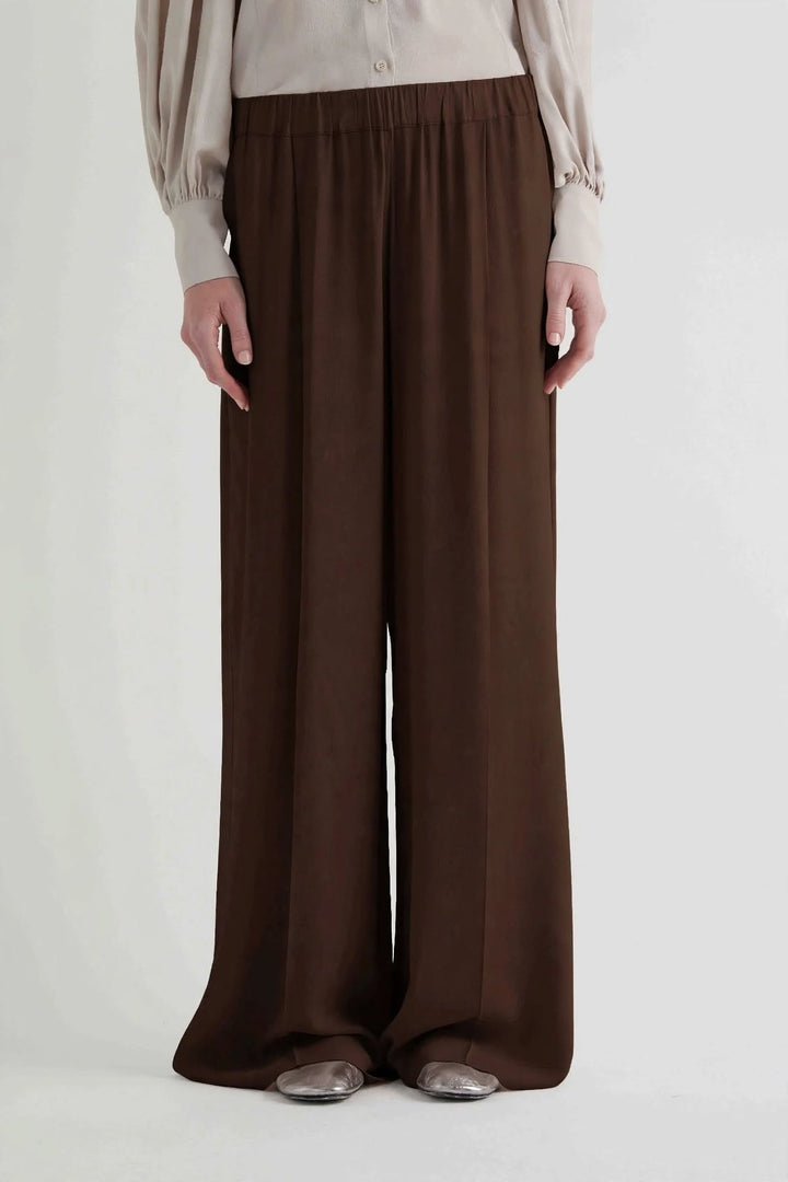MEIMEI J - PANTALONE DI LINEA MORBIDA-DISPONIBILE MARRONE