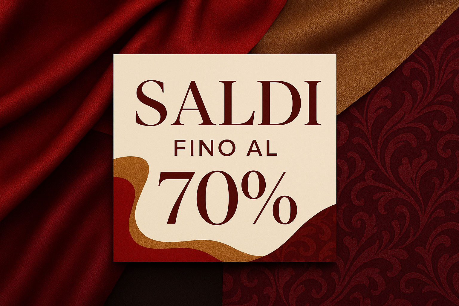 un'immagine per una sezione dedicata ai saldi fino al 70%